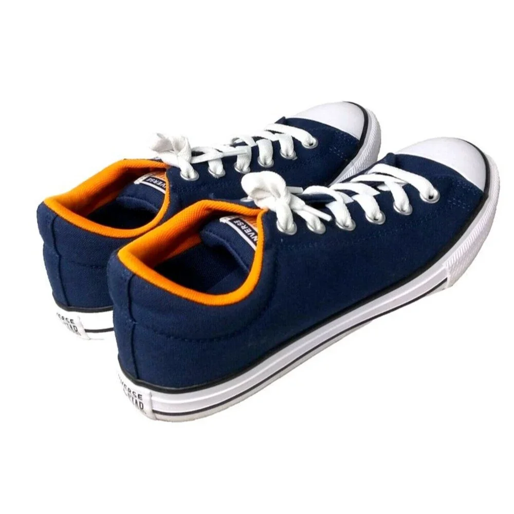 Converse Street Slip Navy Orange Rind White Shoes Size 5.5